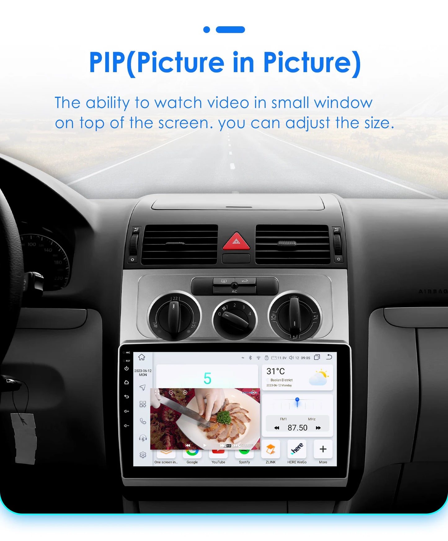 Autoradio CarPlay Intelligent Systems Volkswagen Touran 2003 - 2010 CarPlay Android 13 Auto
