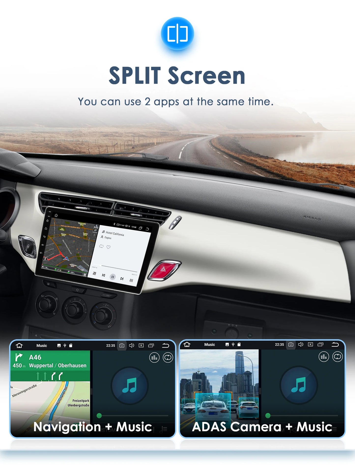 Autoradio Android 13 compatible Citroën C3 et DS3 (2010 à 2016) – Écran tactile multimédia avec GPS intégré, connexion 4G, CarPlay sans fil, Android Auto, Bluetooth et Wi-Fi.