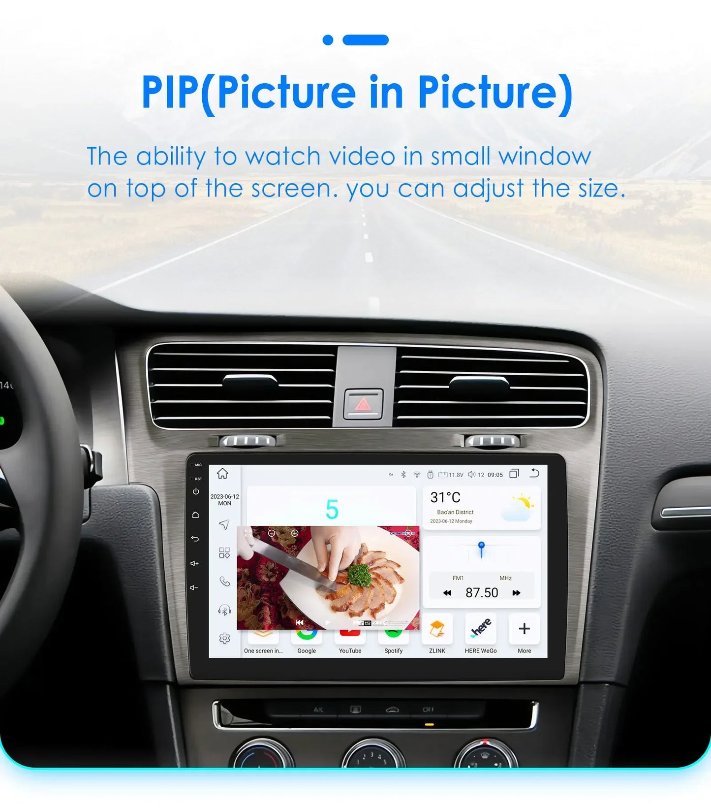 Autoradio Android Auto 10,1" 2DIN pour Volkswagen Golf 7 (2013-2017) avec GPS, RDS, DSP, 4G, Bluetooth, CarPlay