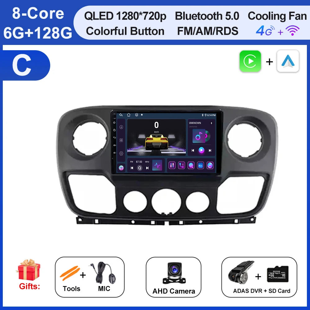 Android Auto, CarPlay sans fil Nissan NV400, Opel Movano, Renault Master III (2010-2019)