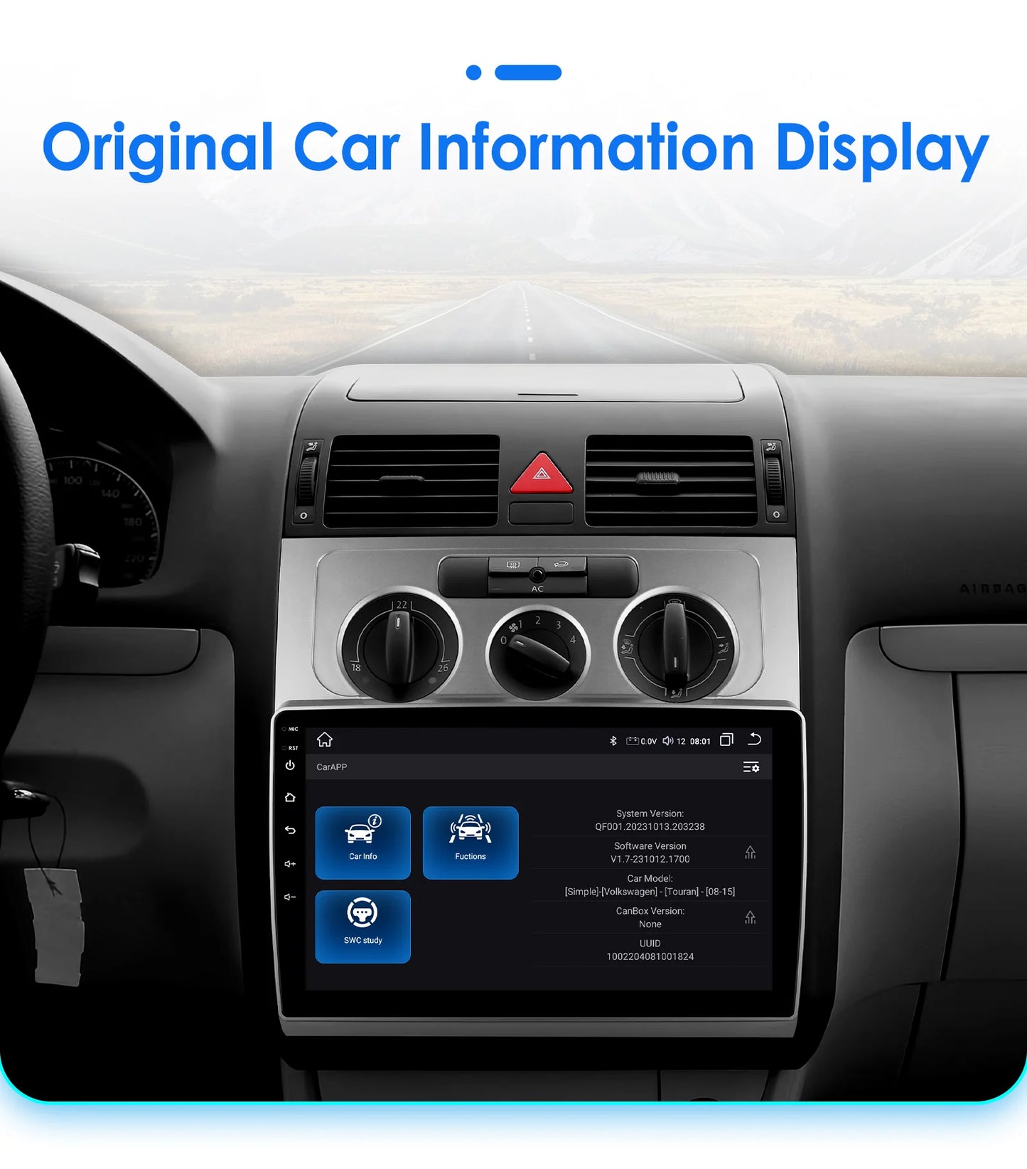 Autoradio CarPlay Intelligent Systems Volkswagen Touran 2003 - 2010 CarPlay Android 13 Auto