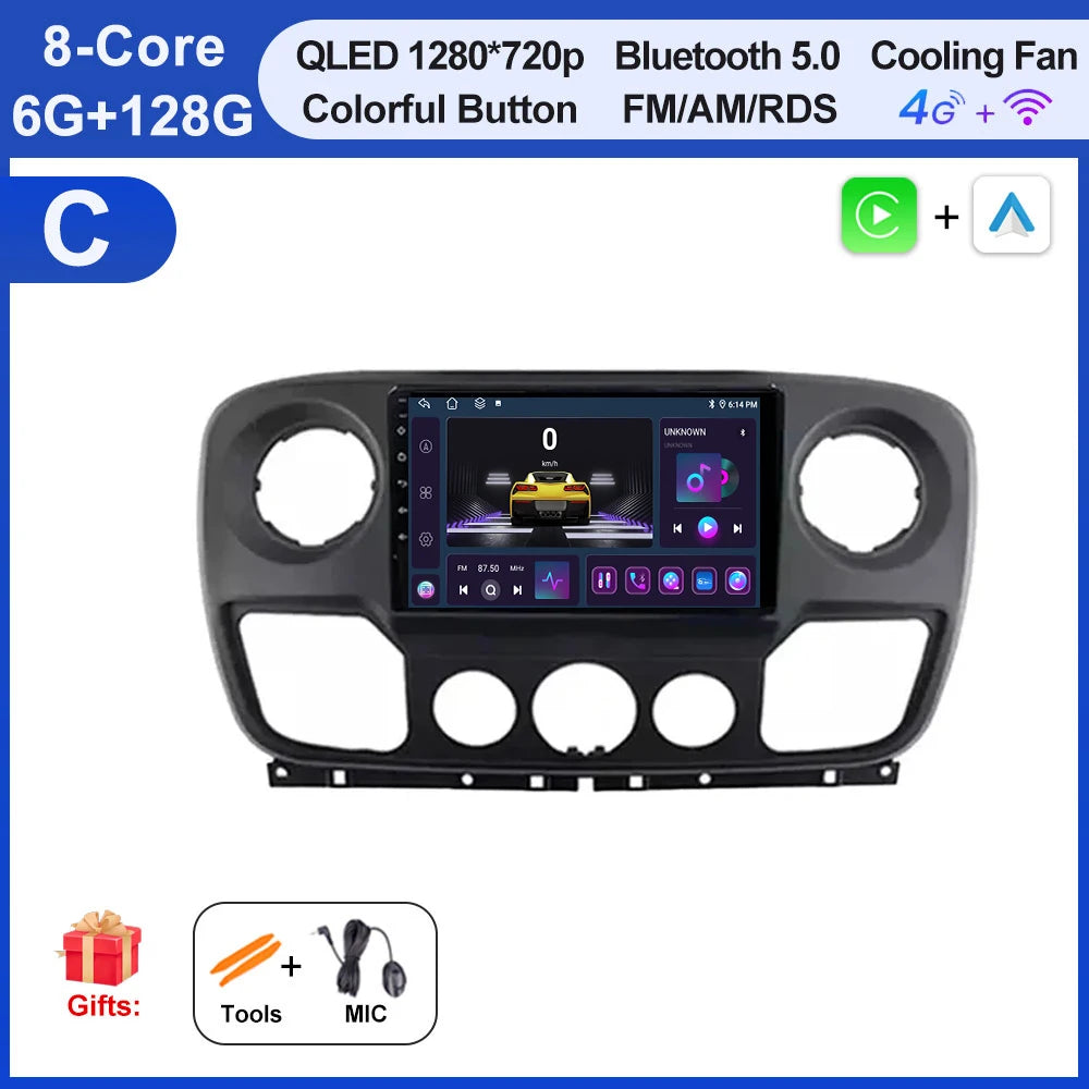 Android Auto, CarPlay sans fil Nissan NV400, Opel Movano, Renault Master III (2010-2019)
