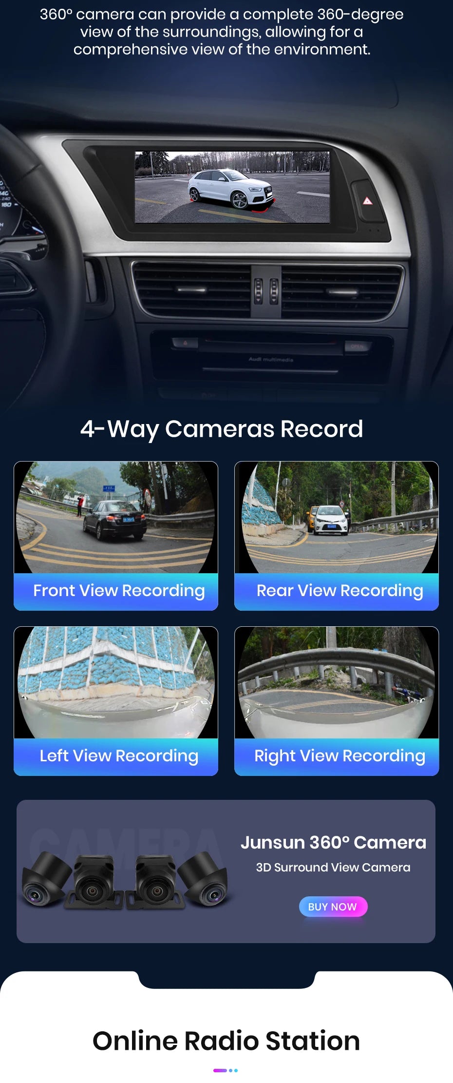 Autoradio multimédia avec CarPlay sans fil Audi A4 / A4L B8 (2009 à 2016) – Compatible Apple CarPlay, Android Auto, Bluetooth, 4G - non compatible audi CD changer