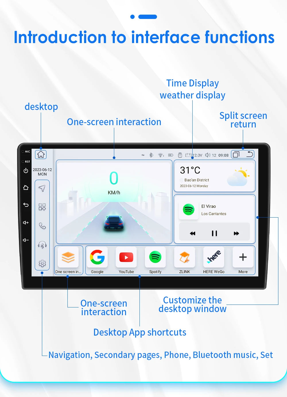 Apple Carplay Autoradio BMW M3 E46 1998 - 2006 Auto GPS RDS QLED Screen
