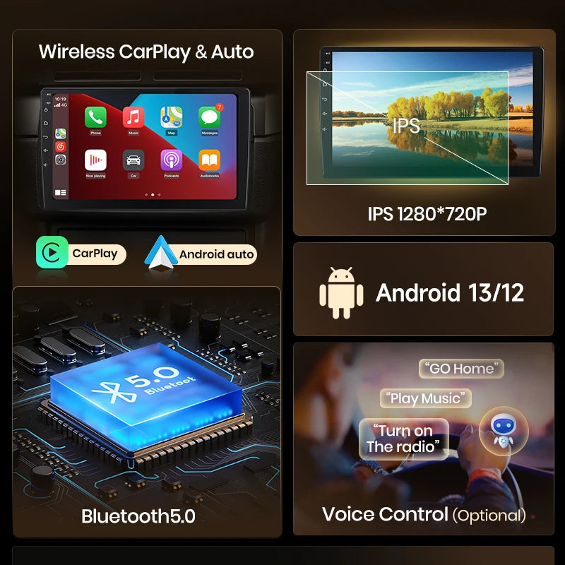 Autoradio 2DIN CarPlay sans fil et Android Auto Nissan Juke (2010 à 2014)