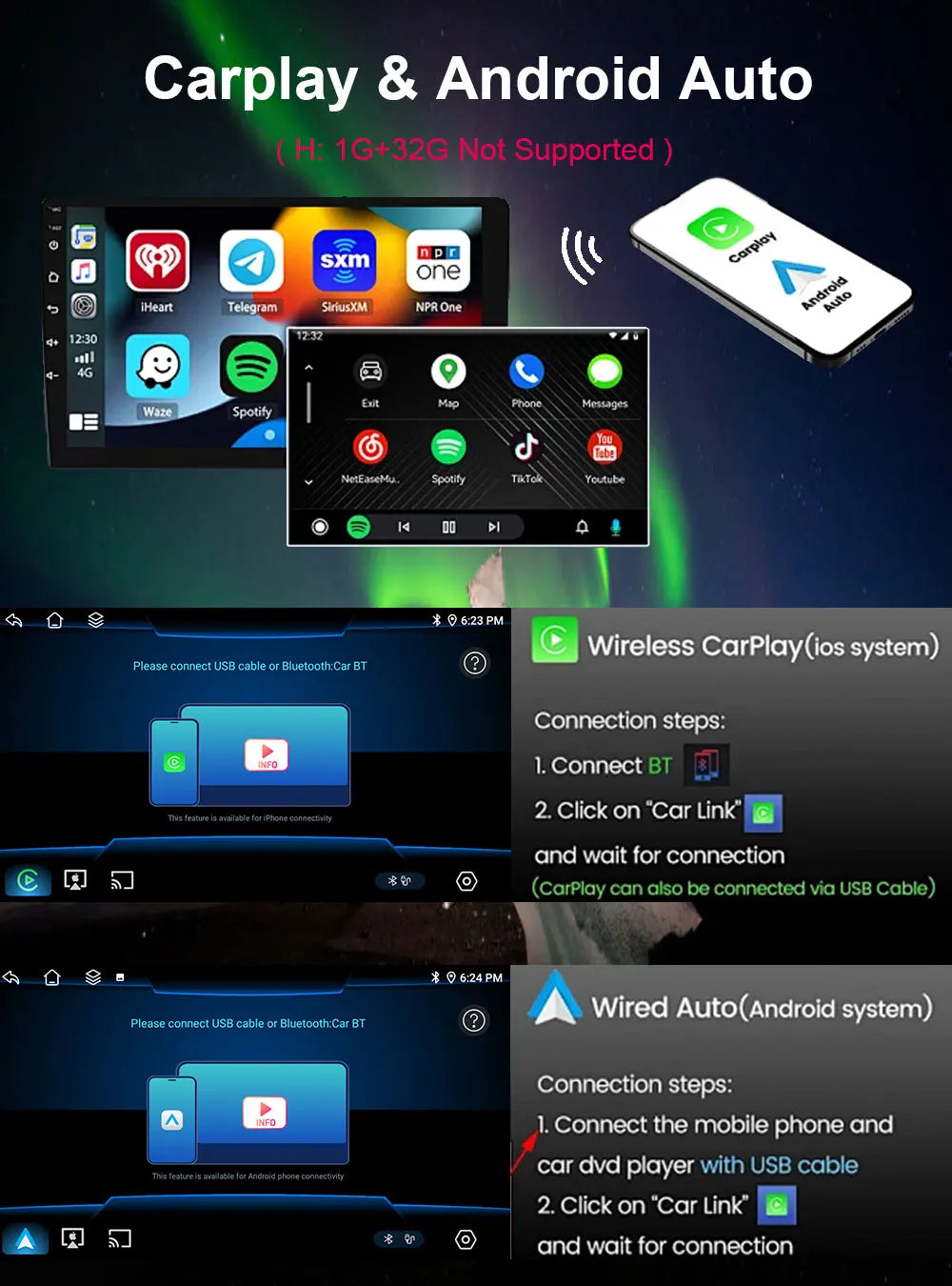 Android Auto, CarPlay sans fil Nissan NV400, Opel Movano, Renault Master III (2010-2019)