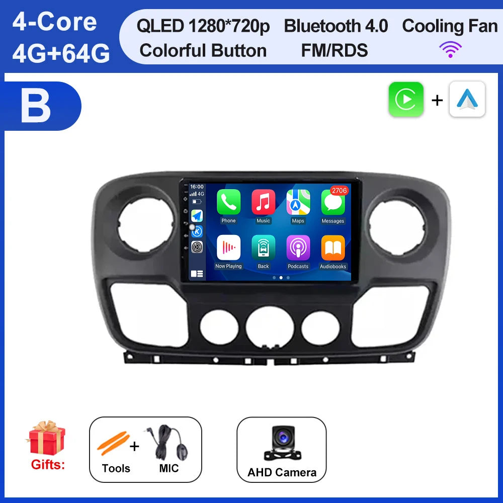 Android Auto, CarPlay sans fil Nissan NV400, Opel Movano, Renault Master III (2010-2019)