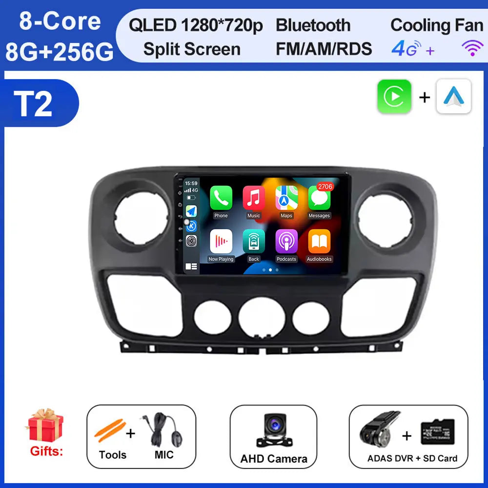 Android Auto, CarPlay sans fil Nissan NV400, Opel Movano, Renault Master III (2010-2019)