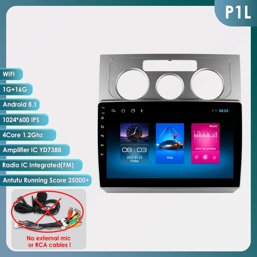 Autoradio CarPlay Intelligent Systems Volkswagen Touran 2003 - 2010 CarPlay Android 13 Auto