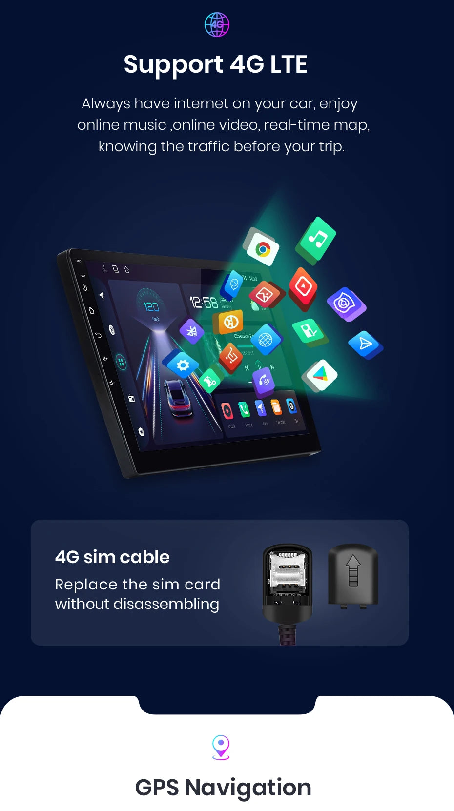Autoradio CarPlay V1Pro AI Voice 2 DIN avec Android Auto, compatible Renault Clio 4 - Clio 4 RS- (2012-2019), GPS multimédia 4G pour voiture.