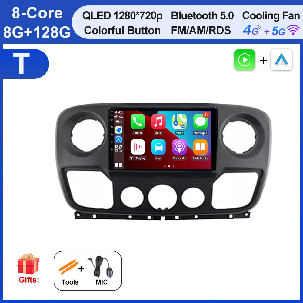 Android Auto, CarPlay sans fil Nissan NV400, Opel Movano, Renault Master III (2010-2019)