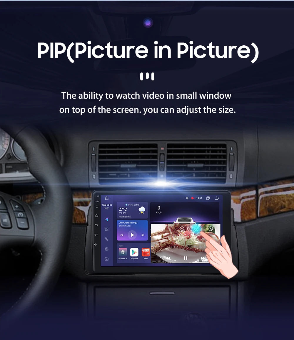 Apple Carplay Autoradio BMW M3 E46 1998 - 2006 Auto GPS RDS QLED Screen