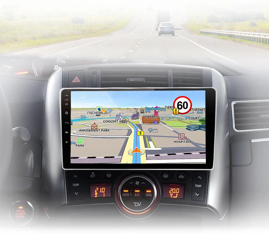 Autoradio CarPlay & Android Auto pour Toyota Verso R20 (2009-2018) Système Multimédia Intelligent avec GPS Intégré