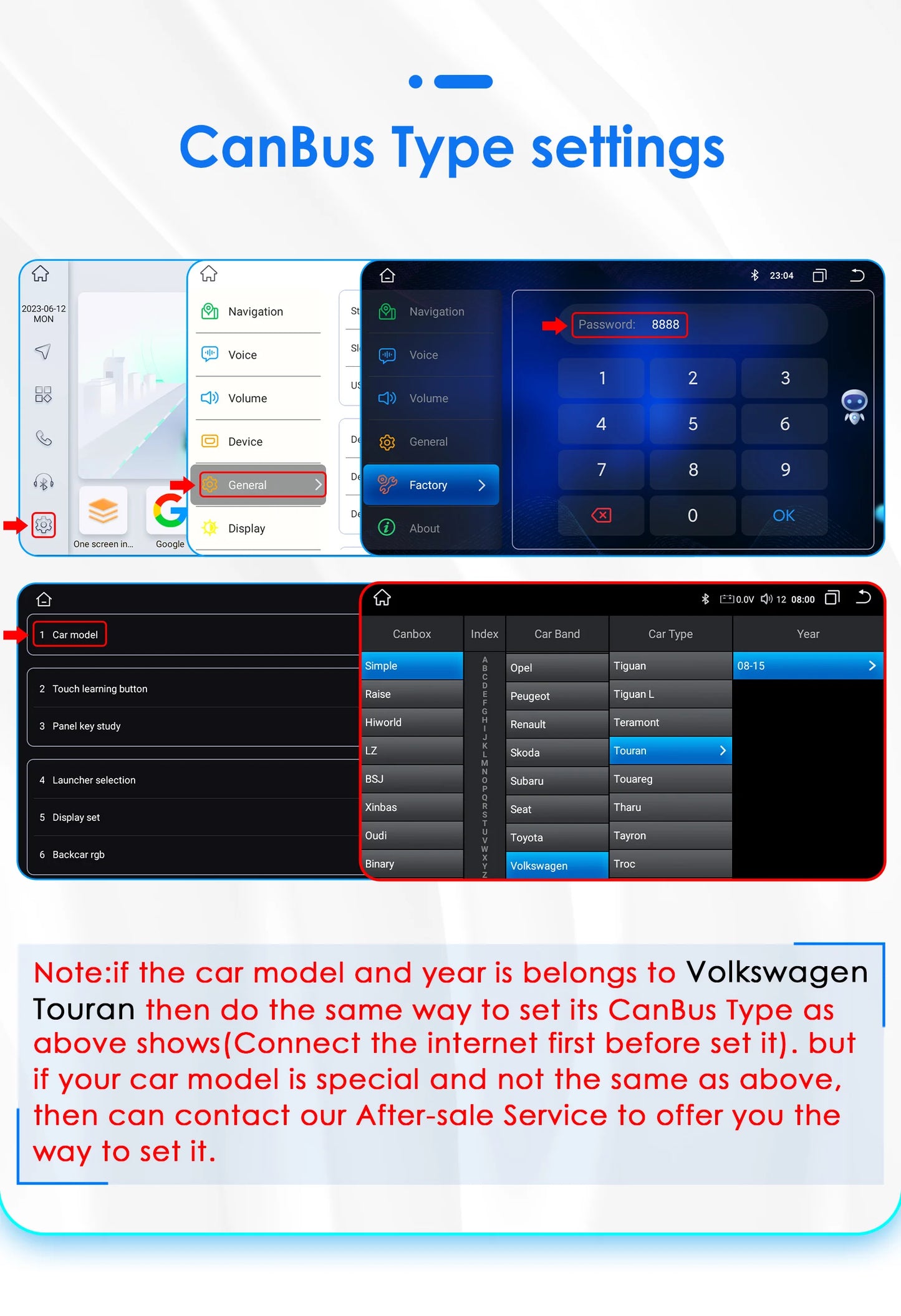 Autoradio CarPlay Intelligent Systems Volkswagen Touran 2003 - 2010 CarPlay Android 13 Auto