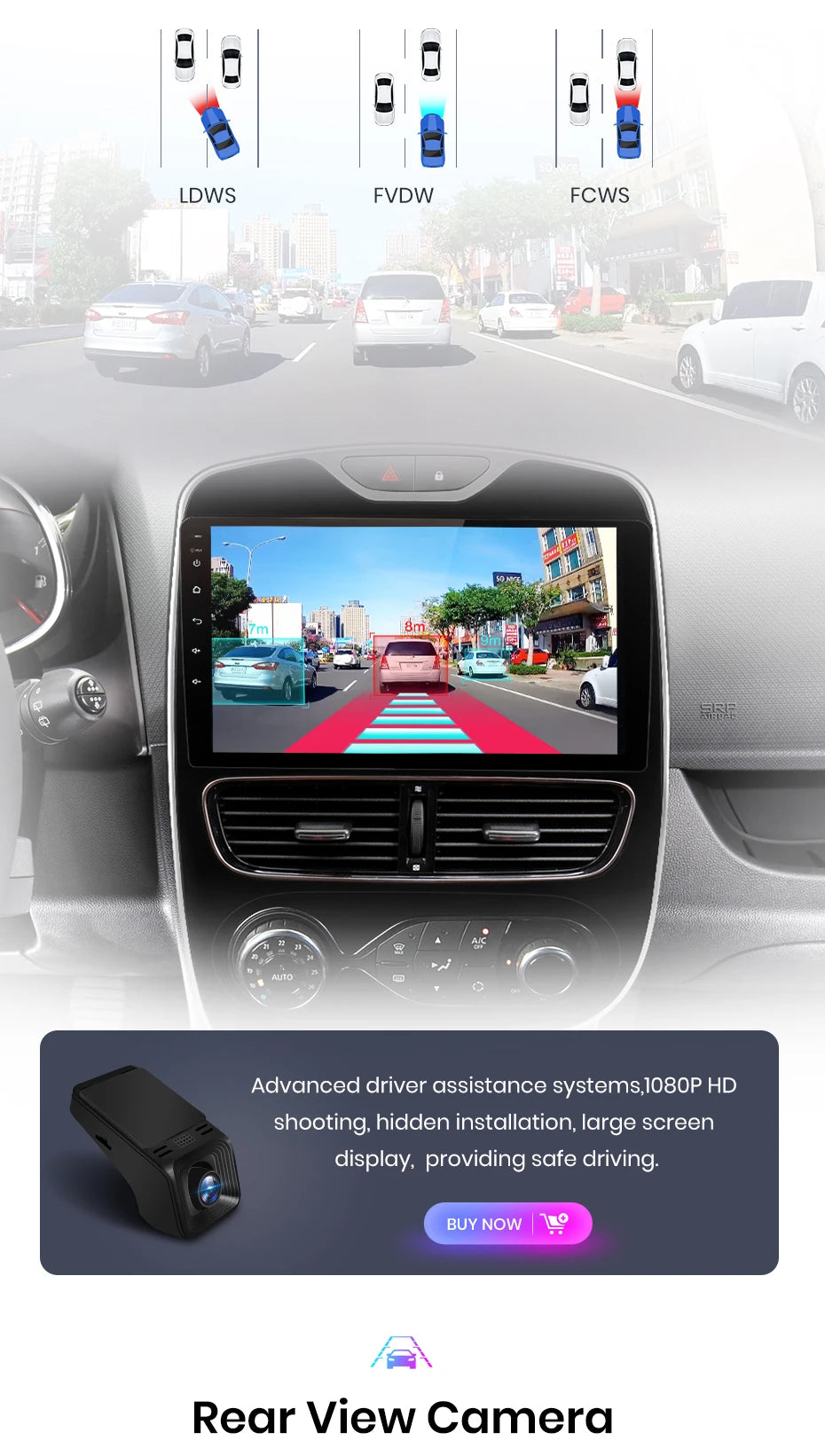 Autoradio CarPlay V1Pro AI Voice 2 DIN avec Android Auto, compatible Renault Clio 4 - Clio 4 RS- (2012-2019), GPS multimédia 4G pour voiture.