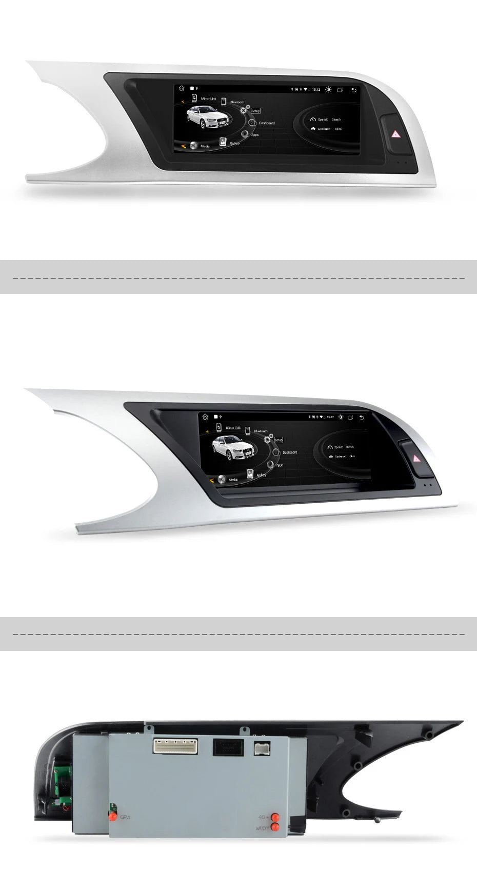 Autoradio multimédia avec CarPlay sans fil Audi A4 / A4L B8 (2009 à 2016) – Compatible Apple CarPlay, Android Auto, Bluetooth, 4G - non compatible audi CD changer