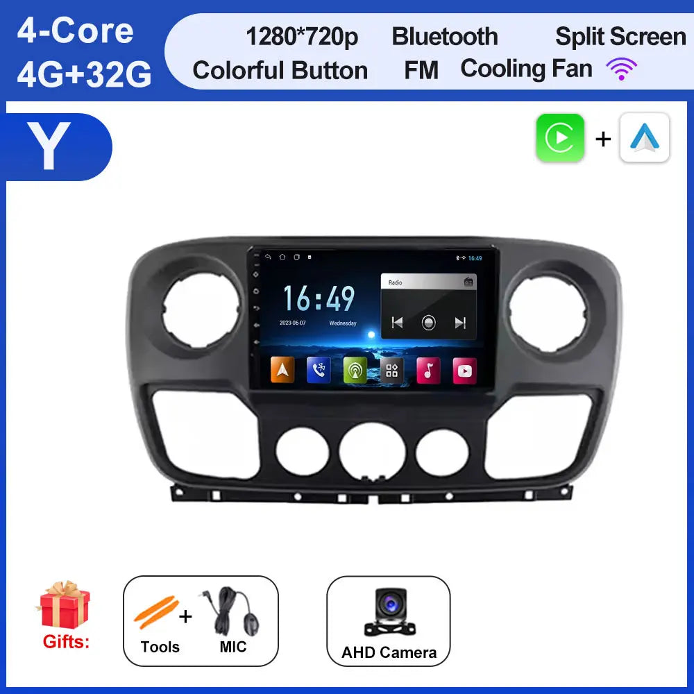 Android Auto, CarPlay sans fil Nissan NV400, Opel Movano, Renault Master III (2010-2019)