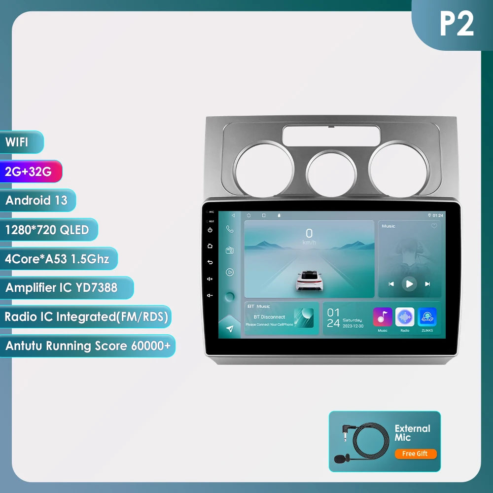 Autoradio CarPlay Intelligent Systems Volkswagen Touran 2003 - 2010 CarPlay Android 13 Auto