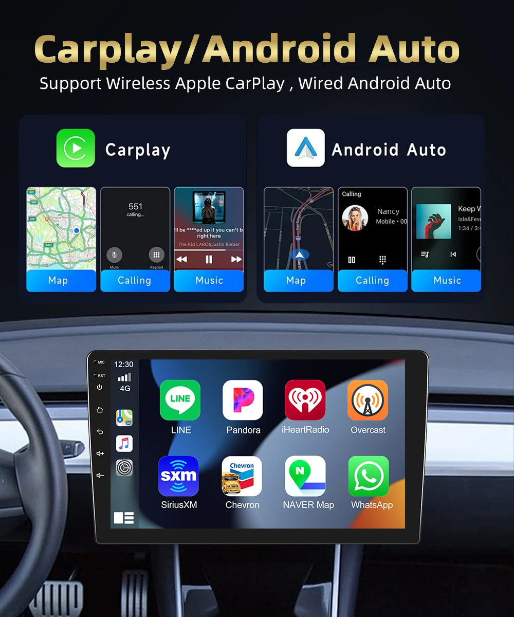Autoradio CarPlay, Android Auto 2DIN pour Hyundai Tucson 2015-2017, Lecteur Multimédia avec Wi-Fi 4G,  DSP