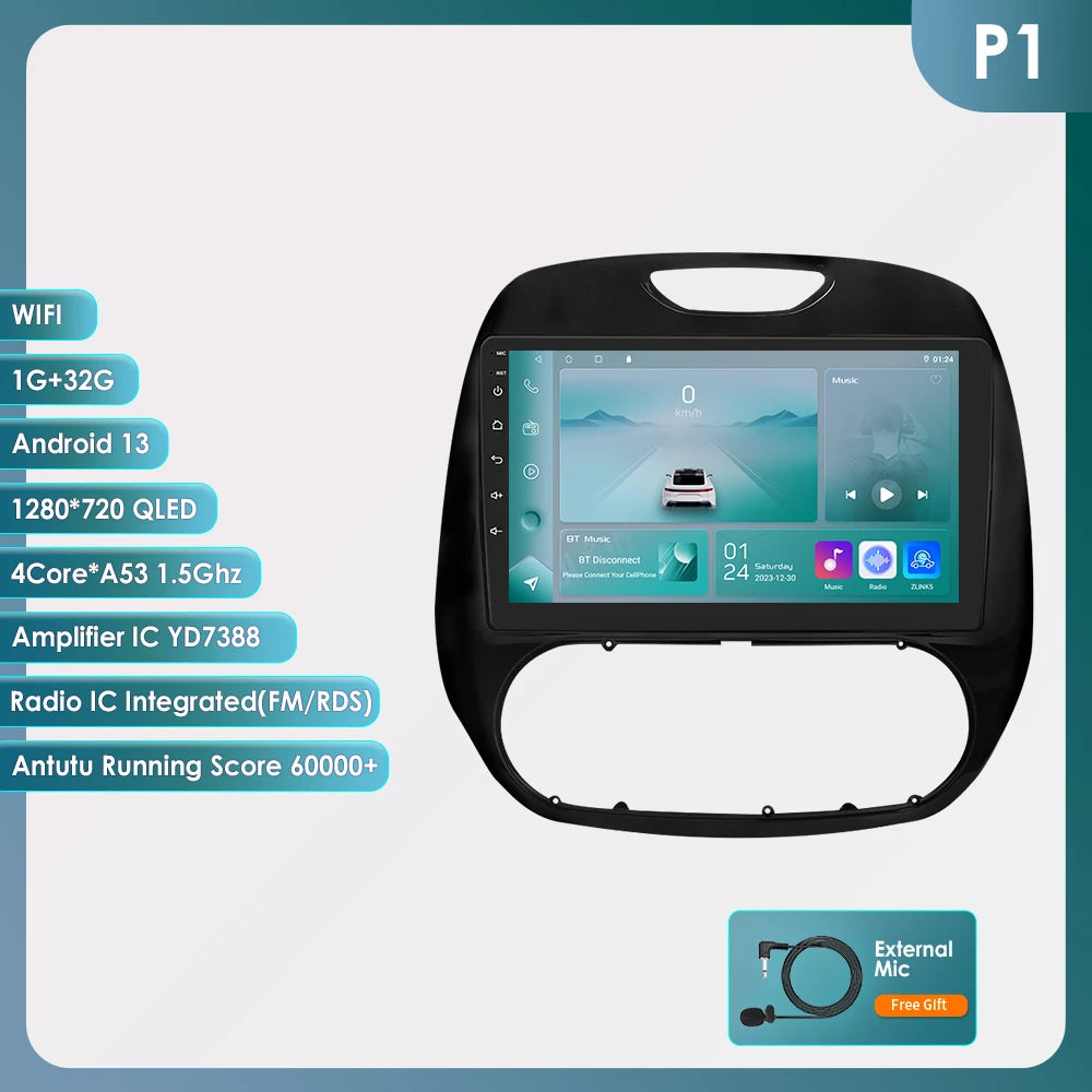 Autoradio Renault Captur (2016–2019) - CarPlay, Android auto - Système multimédia GPS