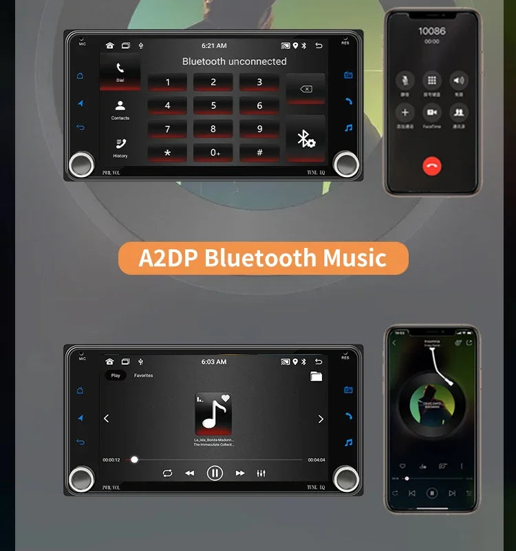 Carplay 2 Din Android Radio MultimediaToyota Celica 2000-2005  GPS Stereo Wifi