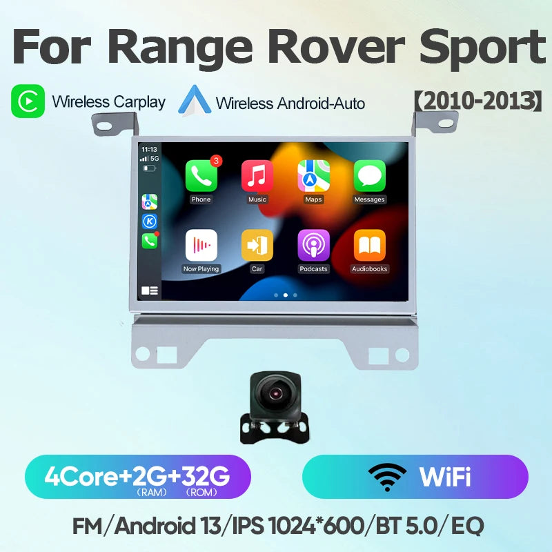 Autoradio Range Rover Sport 2010, 2011, 2012, 2013 - CarPlay, GPS, écran tactile, Bluetooth - Lecteur multimédia Android 13