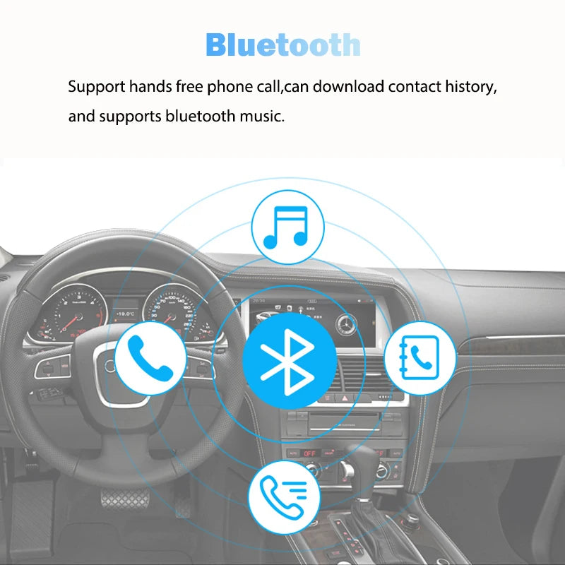 Autoradio multimédia Android sans fil Bonroad avec CarPlay pour Audi A6 C6 4F (2005-2012) – Compatible MMI 2G/3G, Bluetooth, GPS, radio et écran stéréo