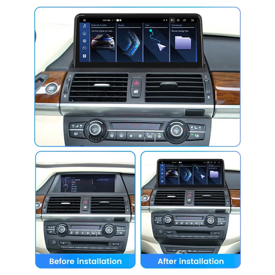 Autoradio Carlay et Android Auto pour BMW X5 E70 / X6 E71 (2007‑2012)