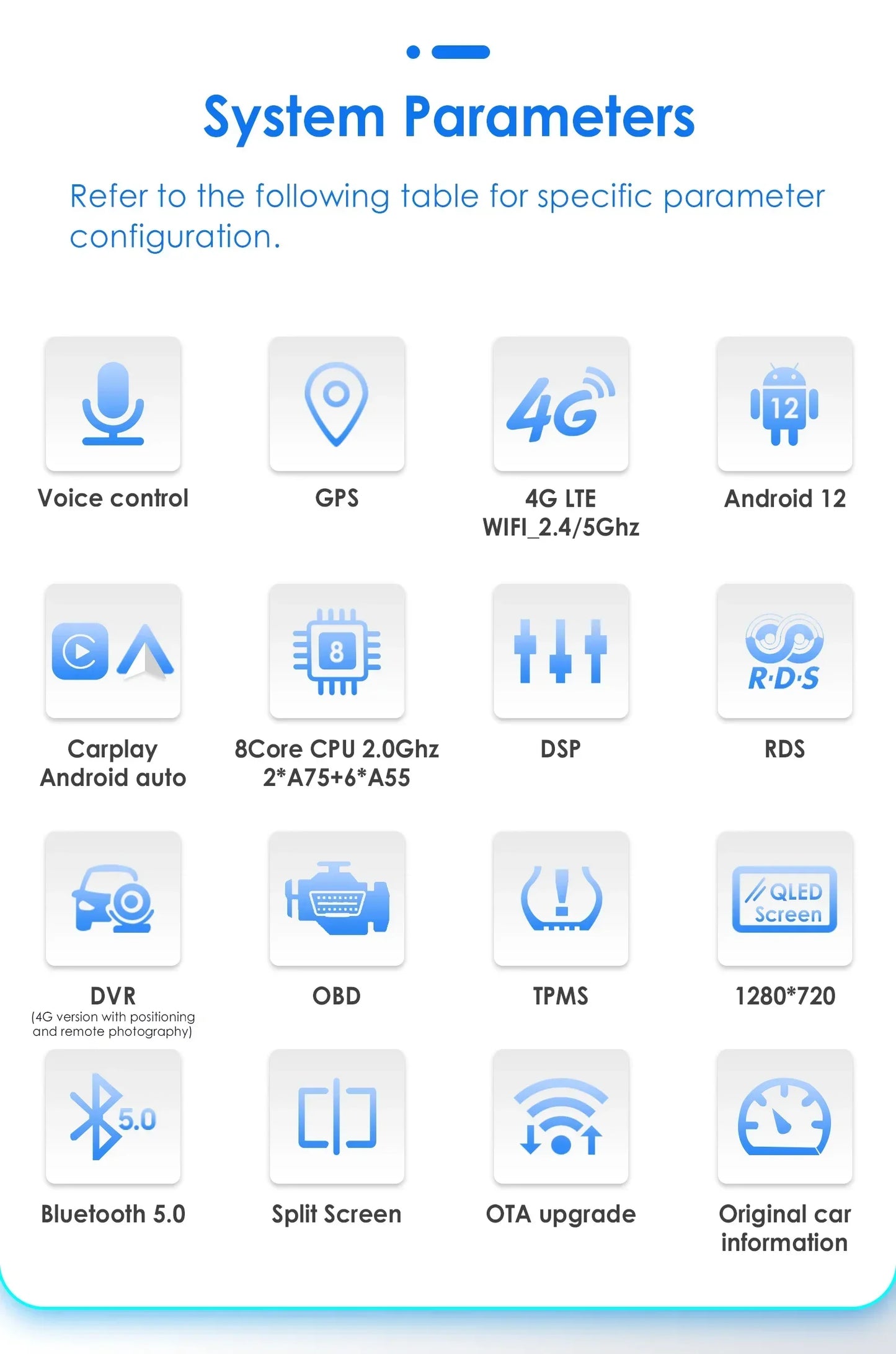 utoradio Android 9" Hizpo 2DIN avec GPS, Bluetooth, 4G, RDS, DSP, SWC et CarPlay – Compatible Ford Focus 2 Mk2 (2004-2011), Processeur UI7862