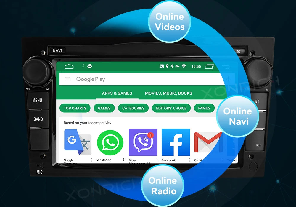 Autoradio Android 14 CarPlay sans fil Compatible avec Opel Astra / Vectra / Corsa / Zafira / Antara / Vivaro