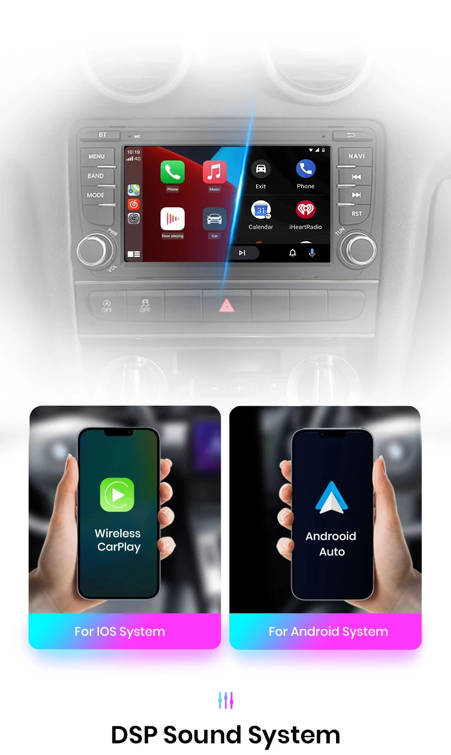 Autoradio CarPlay sans fil et Android Auto pour Alfa Romeo 159 Brera Spider Sportwagon GPS intégré autoradio