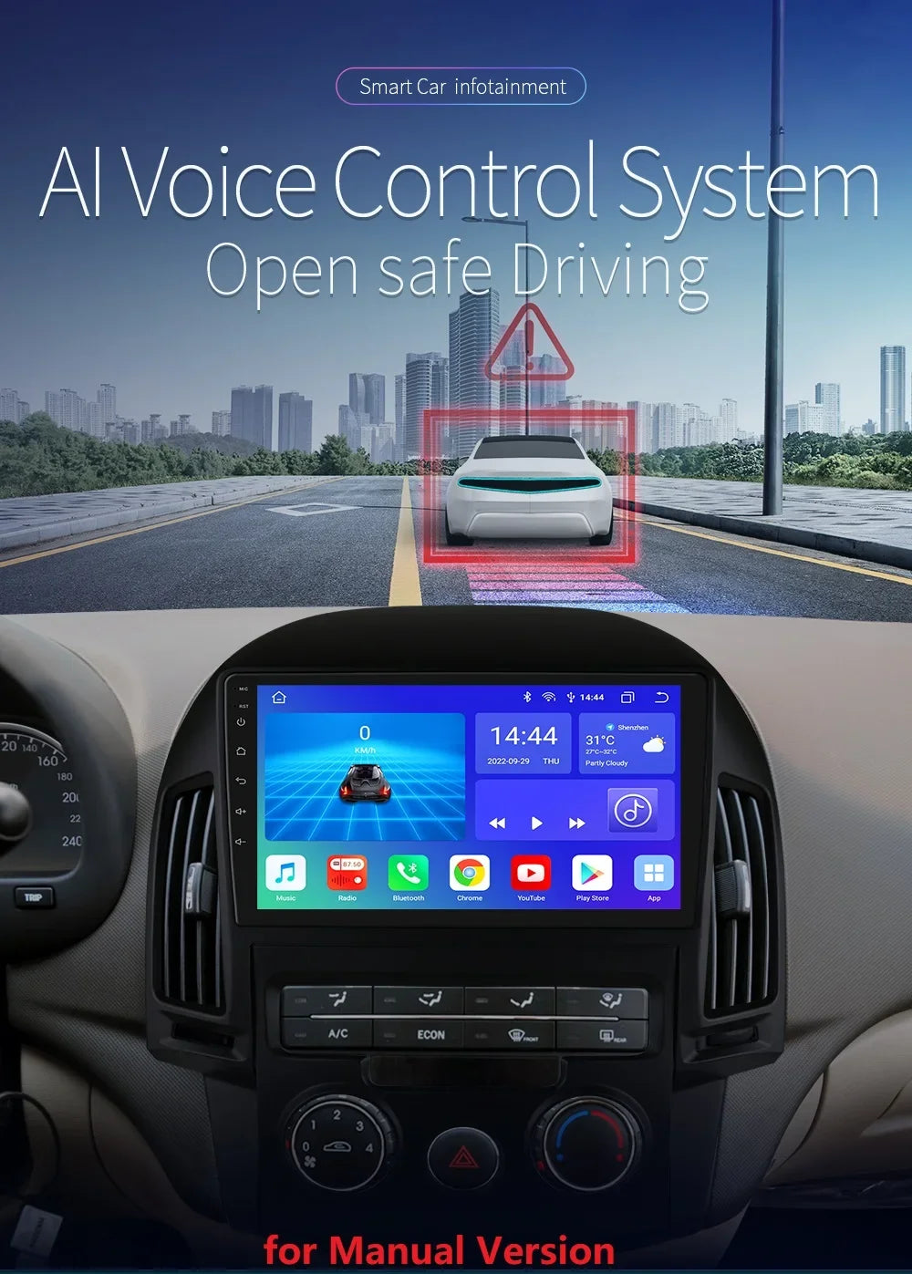 Autoradio Carplay Android 13 Hyundai i30 (2006 - 2011)