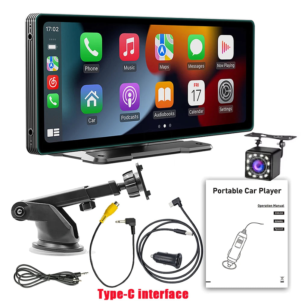 Ecran automobile universel 10,26" avec WIFI, CarPlay sans fil et compatibilité Android