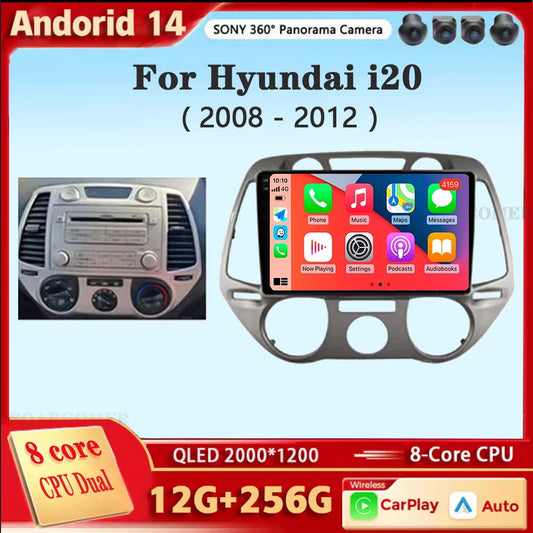 CarPlay pour Hyundai i20 (2008-2012) – Autoradio Écran Tactile GPS 4G WiFi avec DSP