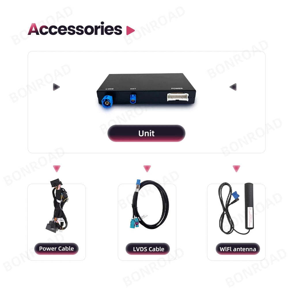 Android Auto et CarPlay sans fil pour Peugeot et Citroën – Compatible avec systèmes SMEG/MRN : Picasso, C4, C5, DS3, DS4, 208, 308, 508, 3008 – Connexion Bluetooth et MirrorLink
