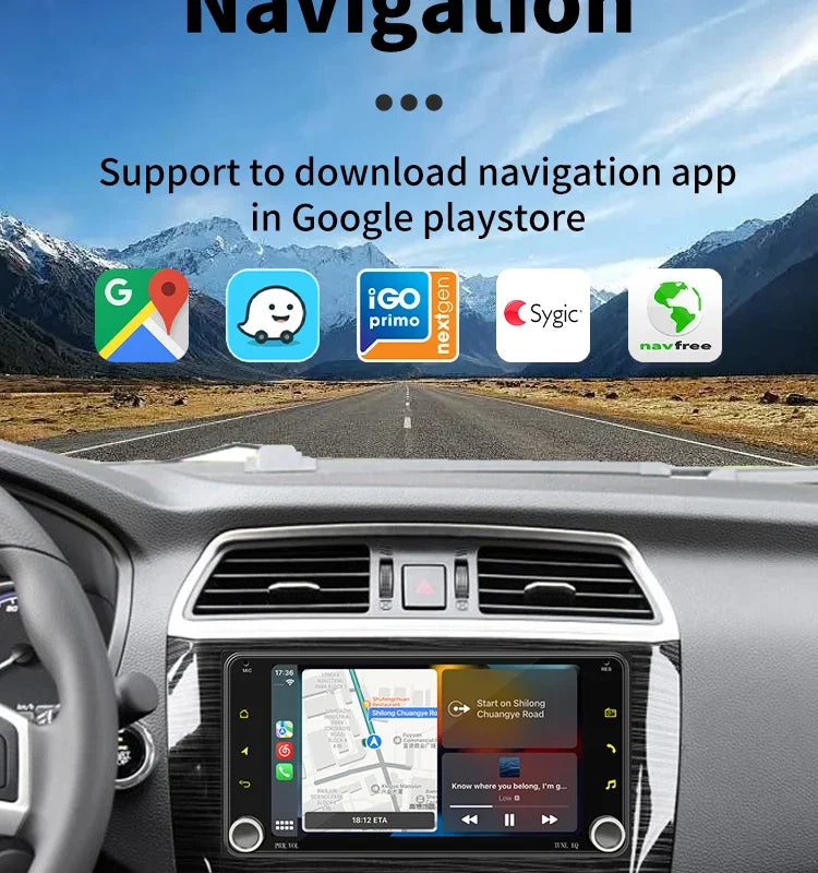 Carplay 2 Din Android Radio MultimediaToyota Celica 2000-2005  GPS Stereo Wifi