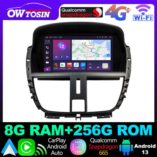Autoradio Android 13 pour Peugeot 206+ (2006-2015) avec GPS, CarPlay et Bluetooth
