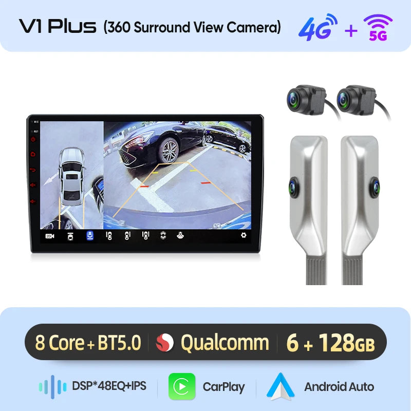Autoradio Android sans fil Junsun avec CarPlay pour Citroën C2/C3 (2001-2010) – Système intelligent avec RDS, DSP, GPS, FM, Bluetooth et commandes au volant