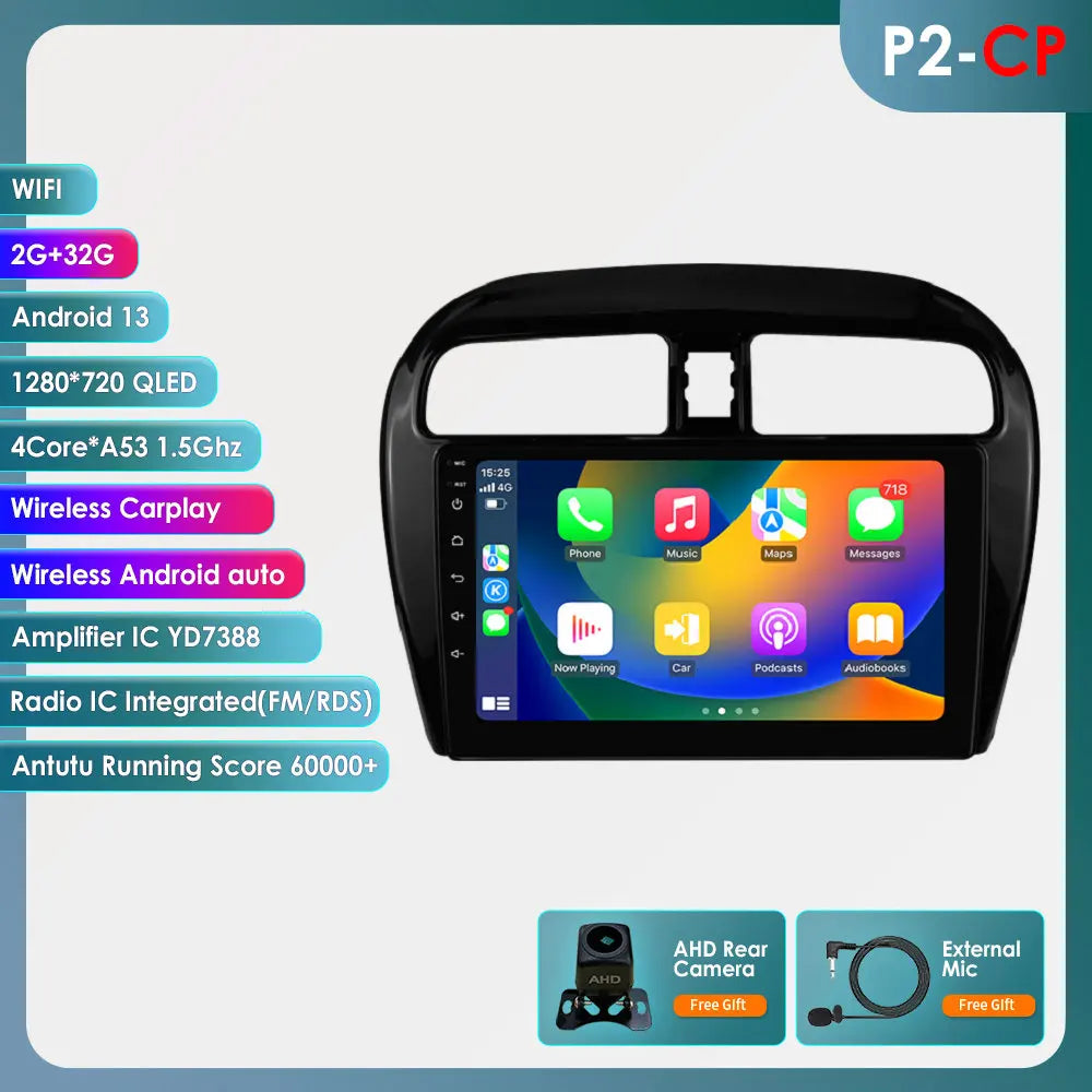 Autoradio Multimédia CarPlay & Android Auto - Mitsubishi Mirage, Space Star et Dodge Attitude
