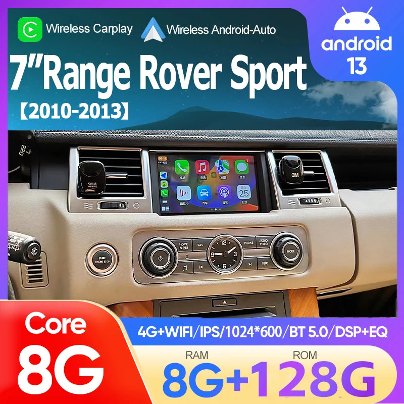 Autoradio Range Rover Sport 2010, 2011, 2012, 2013 - CarPlay, GPS, écran tactile, Bluetooth - Lecteur multimédia Android 13