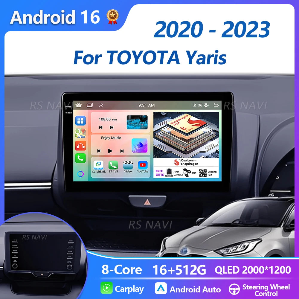 CarPlay, Android Auto, Toyota Yaris 2020 à 2023