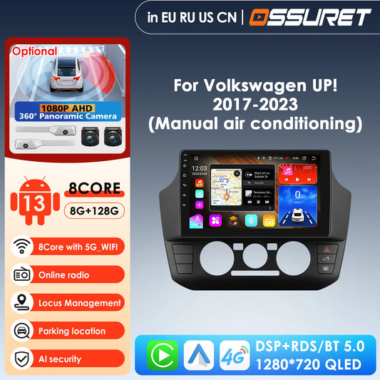 Autoradio Volkswagen UP! (2017 à 2023) – Compatible CarPlay & Android Auto – Écran tactile avec lecteur audio/vidéo