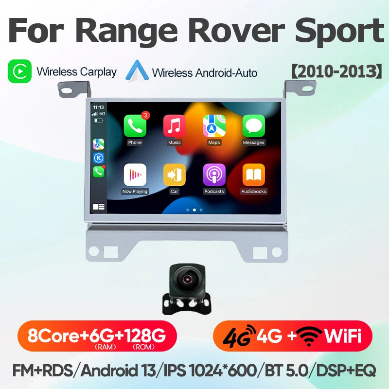 Autoradio Range Rover Sport 2010, 2011, 2012, 2013 - CarPlay, GPS, écran tactile, Bluetooth - Lecteur multimédia Android 13