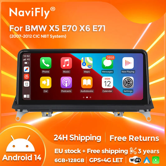 Autoradio Carlay et Android Auto pour BMW X5 E70 / X6 E71 (2007‑2012)