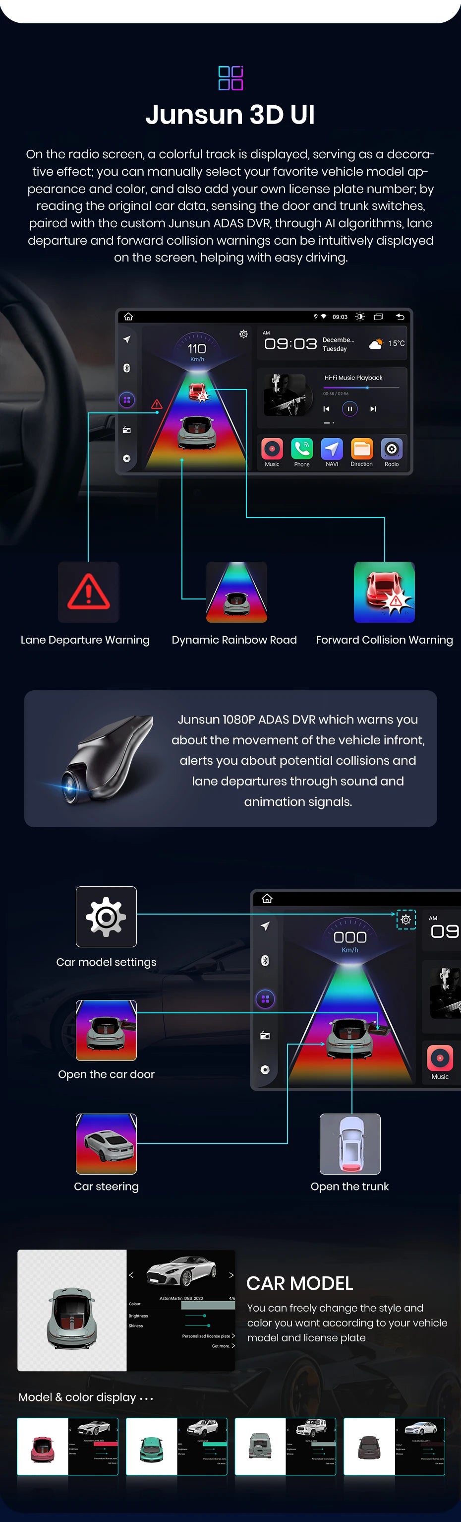 Autoradio CarPlay & Android Auto pour Toyota Verso R20 (2009-2018) Système Multimédia Intelligent avec GPS Intégré