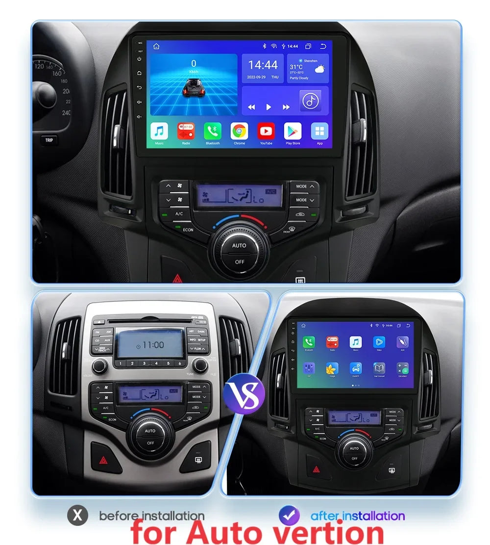 Autoradio Carplay Android 13 Hyundai i30 (2006 - 2011)