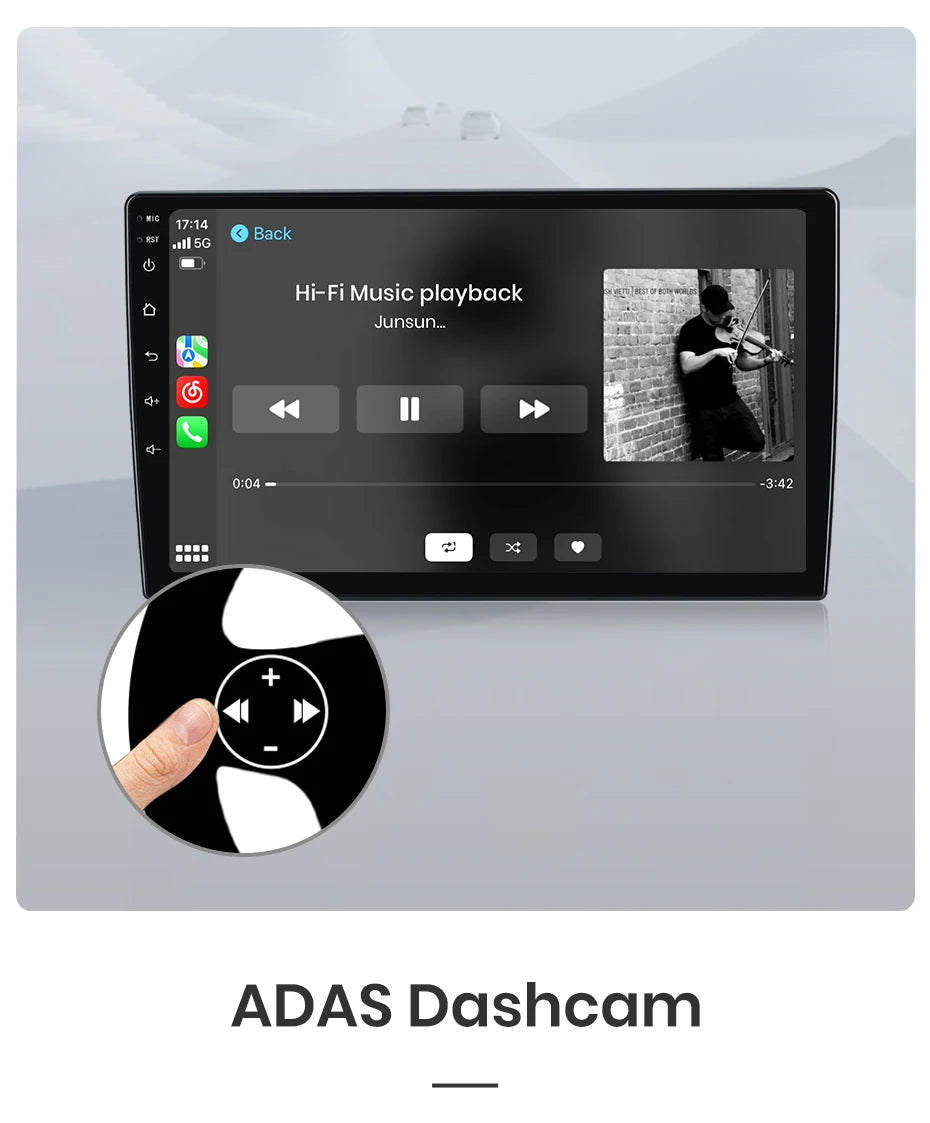 Autoradio multimédia Android 13 Junsun avec processeur Qualcomm 8 cœurs, compatible Toyota Prius 20 (2002 à 2009) – CarPlay sans fil, stéréo intelligente et connectée