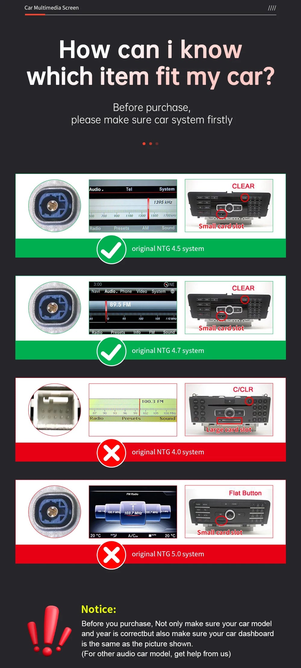 Autoradio écran Multimédia 1920x720 pour Mercedes-Benz Classe A, B, CLA, GLA (2013-2015) – NTG4.5, Écran Tactile, CarPlay & Android Auto Sans Fil