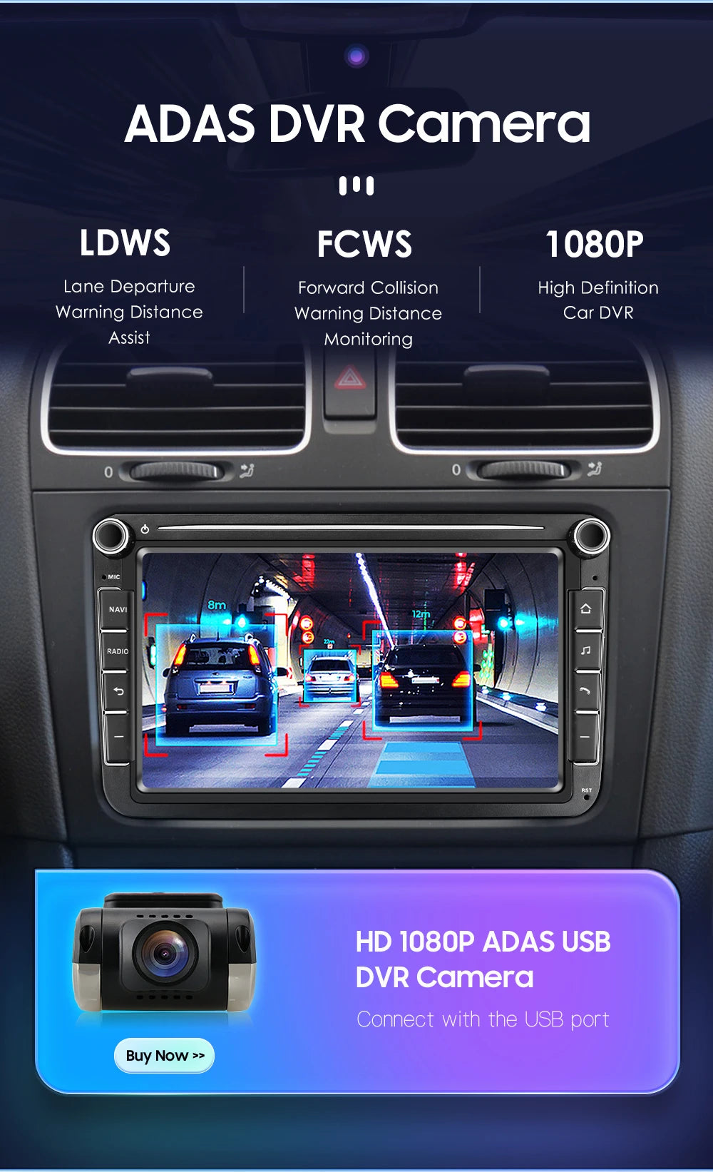 Autoradio Android avec CarPlay et GPS pour VW Caddy, Polo 5, Golf 5/6 Plus, Passat B6, Jetta, Tiguan, Touran, Sharan, Scirocco, Eos et Seat.