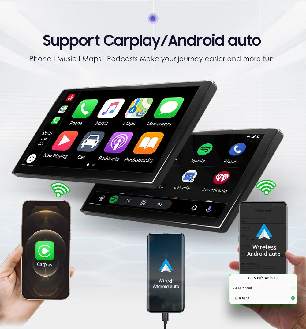 Autoradio Android avec CarPlay et GPS pour VW Caddy, Polo 5, Golf 5/6 Plus, Passat B6, Jetta, Tiguan, Touran, Sharan, Scirocco, Eos et Seat.